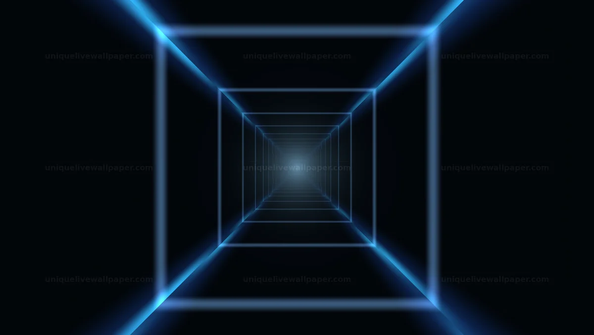 Watermarked thumbnail for Electric blue space portal background shows a tunnel effect