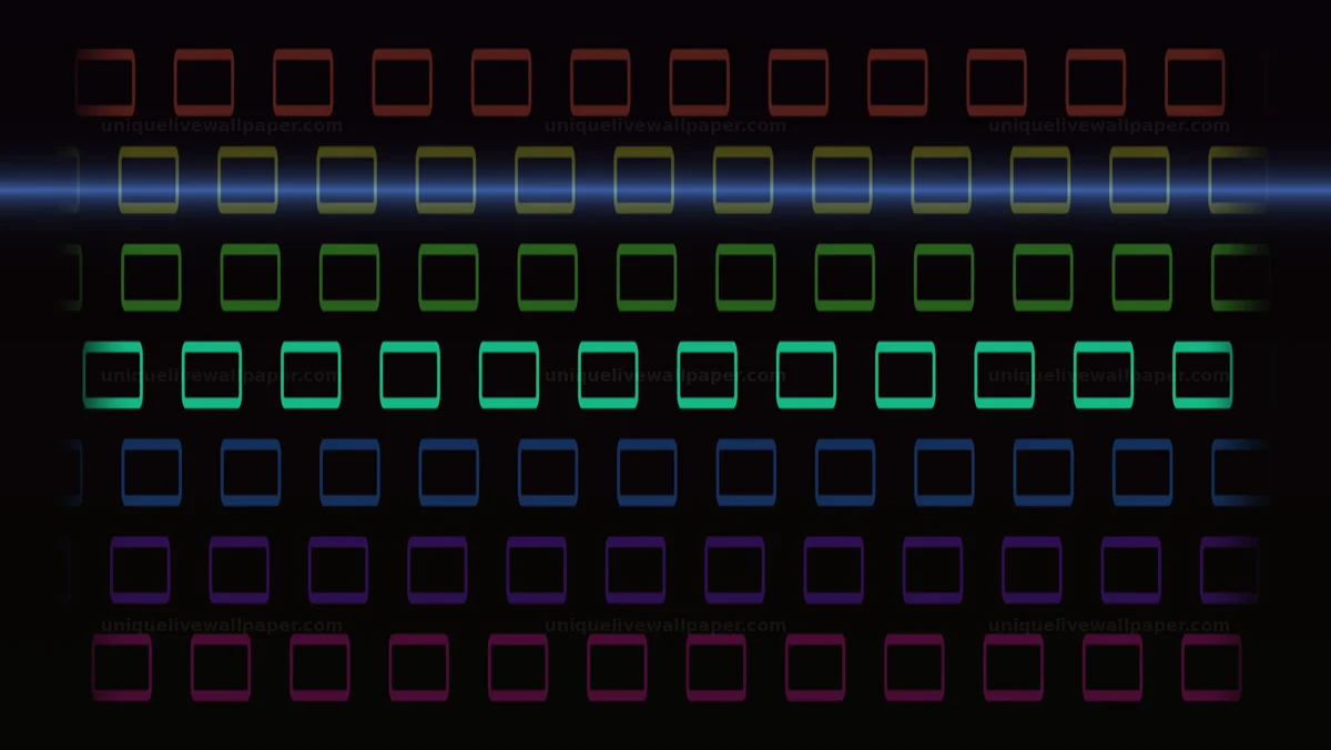 Neon Rounded Rectangle Grid Seamless Loop