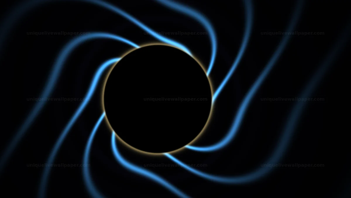 Watermarked thumbnail for Solar Eclipse Corona with Blue Light Trails Seamless Loop