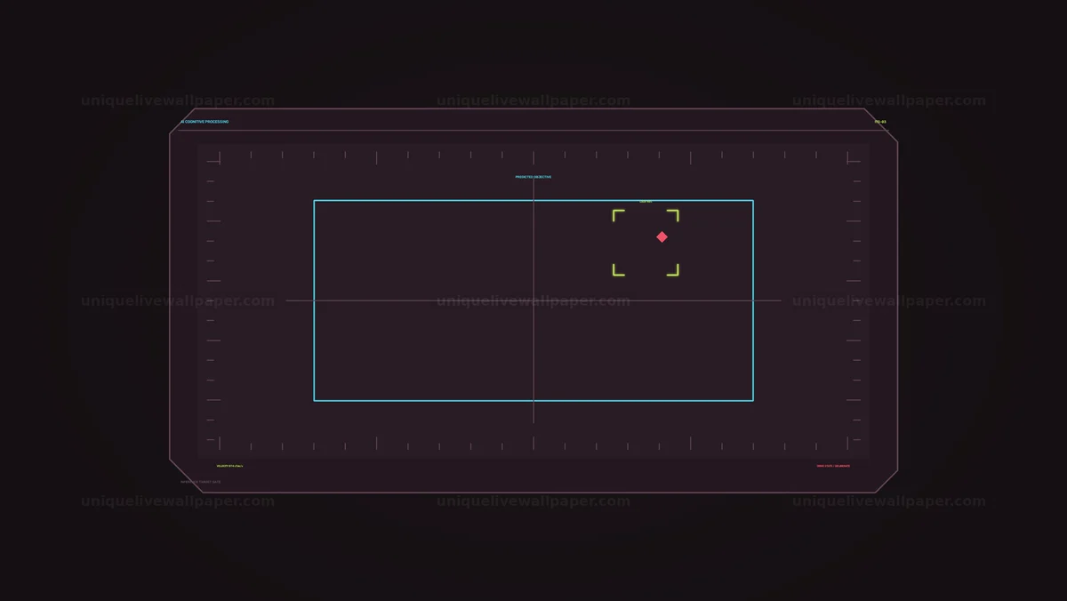 AI Cognitive Processing HUD Target Marker Seamless Loop