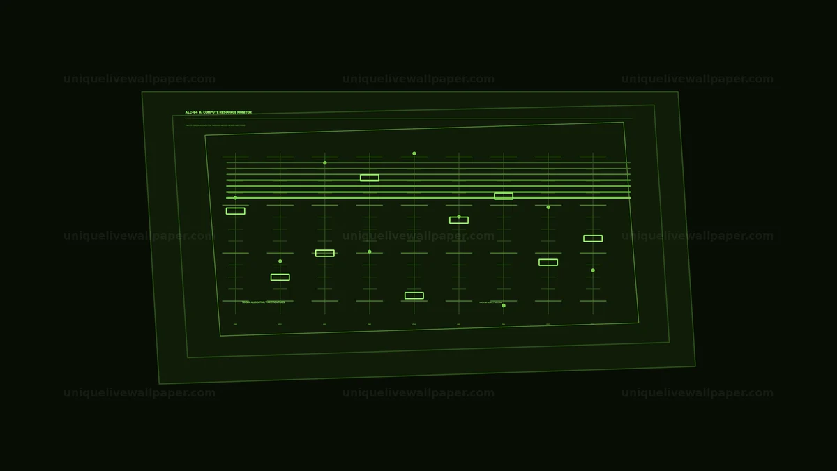 Watermarked thumbnail for AI Compute Resource Monitor HUD Seamless Loop