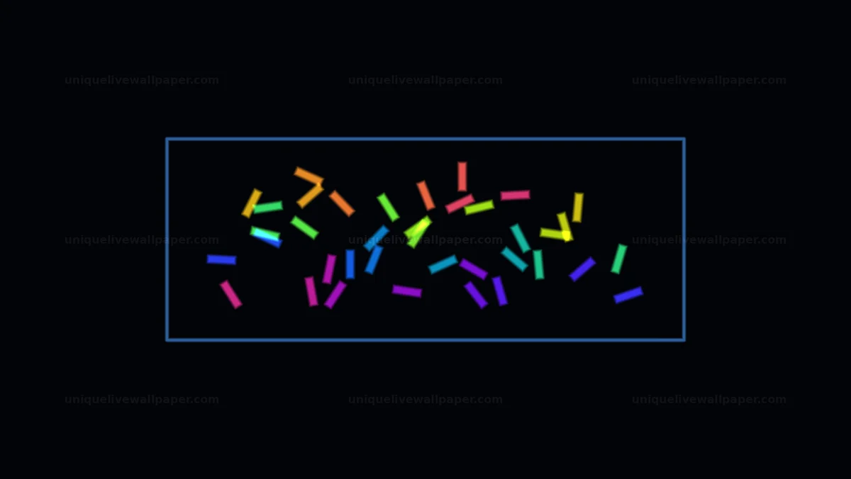 Colorful Fragmented Bars in Blue Frame Seamless Loop