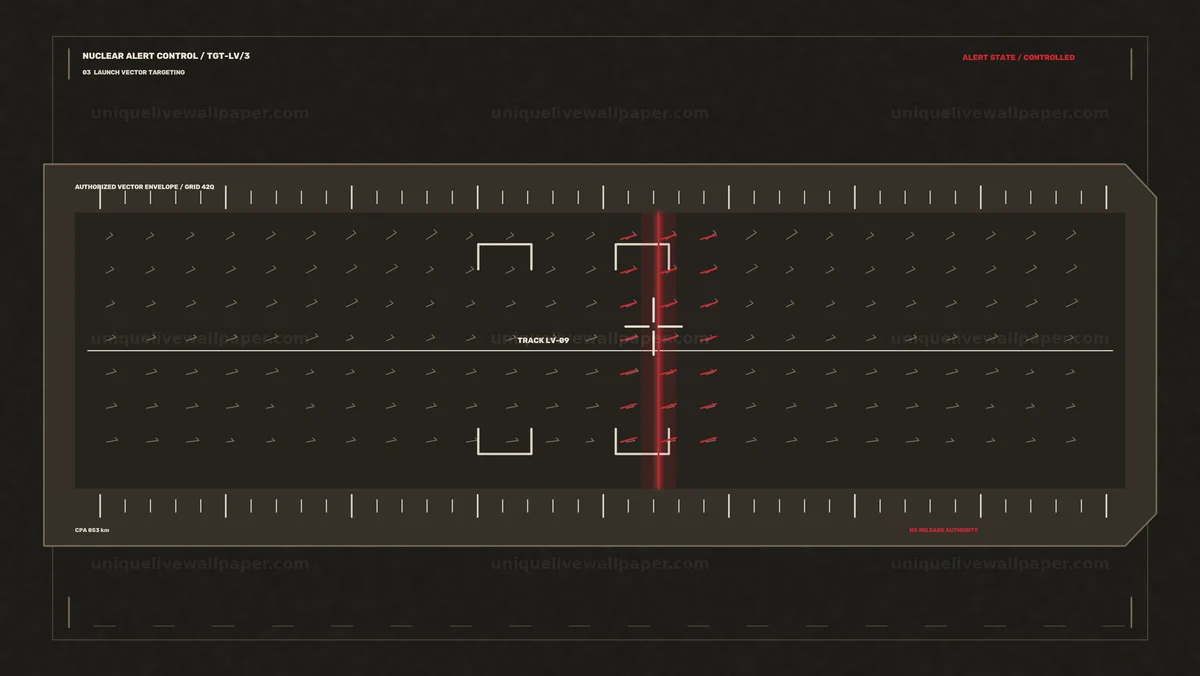 Nuclear Alert Targeting Control HUD Seamless Loop
