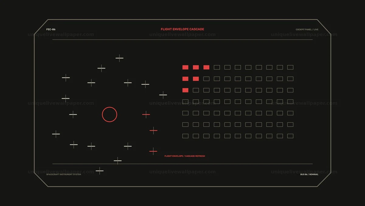 Watermarked thumbnail for Spacecraft Cockpit Instrument Panel HUD Seamless Loop