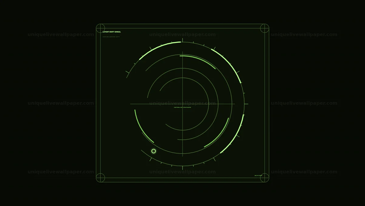 Circular Radar HUD Data Interface Seamless Loop