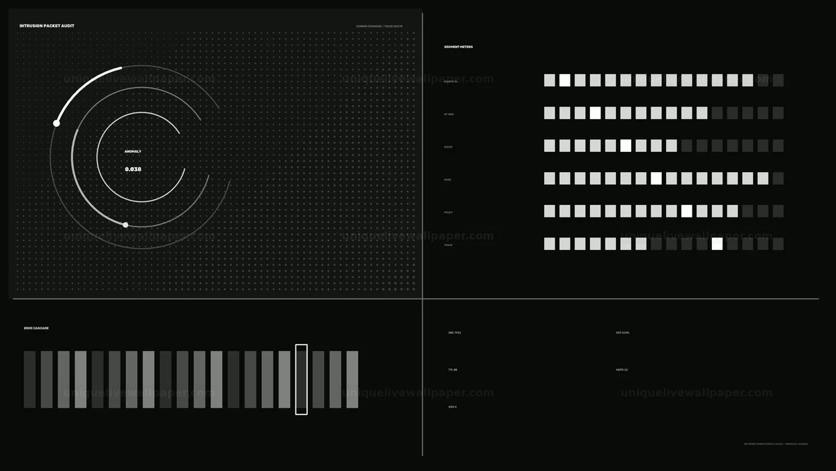 Cybersecurity Anomaly Monitoring HUD Seamless Loop