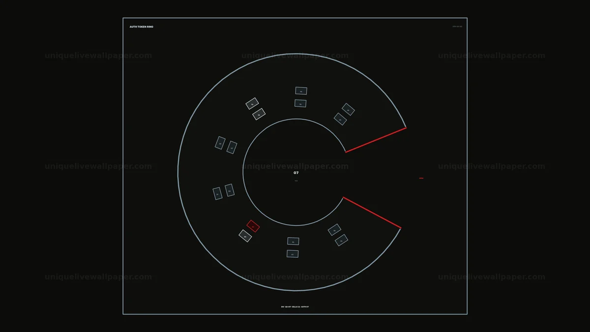 Watermarked thumbnail for Defense Network Status HUD Seamless Loop