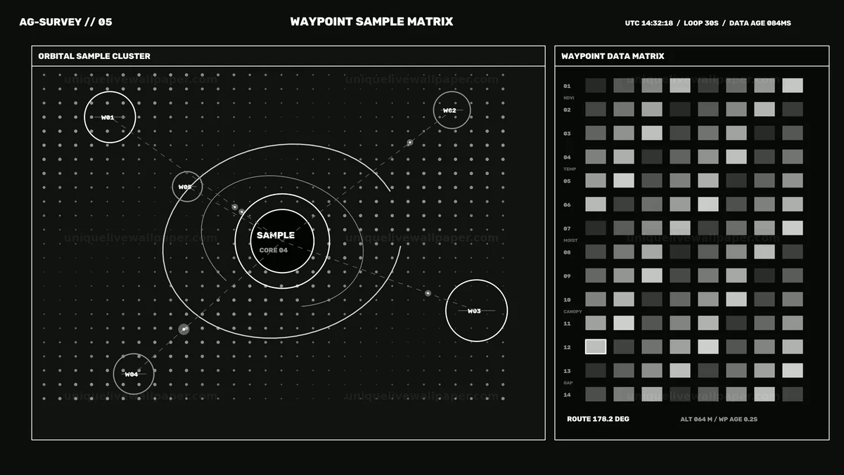 Drone Agricultural Survey HUD Seamless Loop