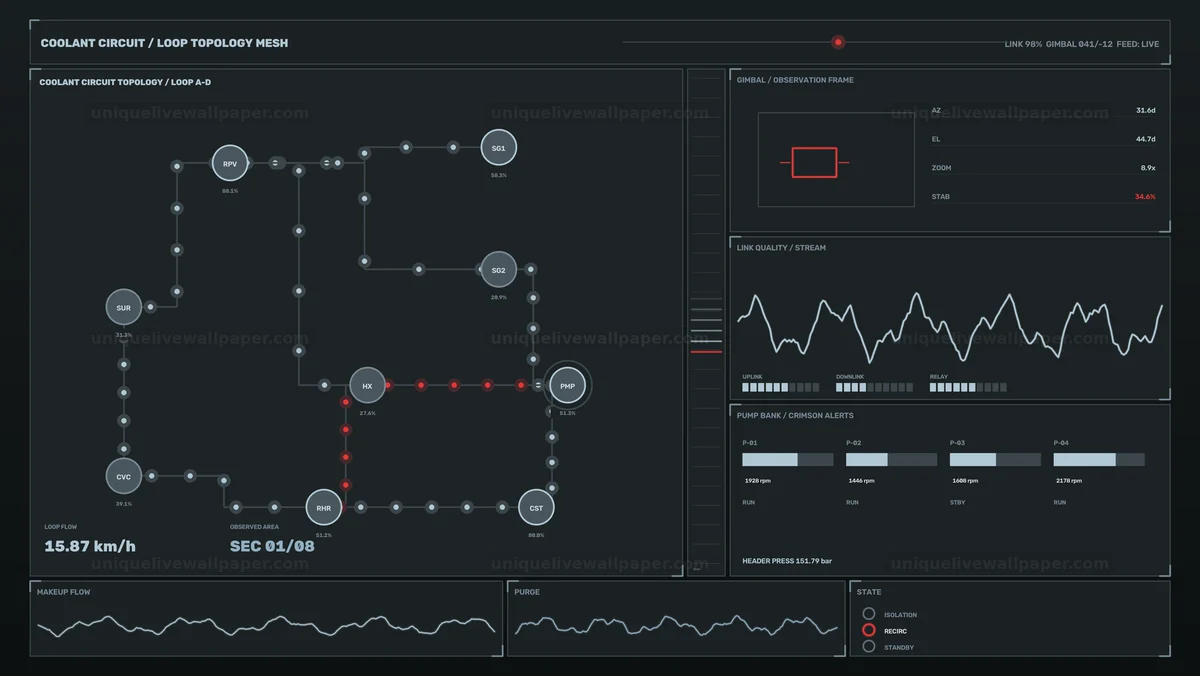 Industrial Coolant Monitoring HUD Seamless Loop