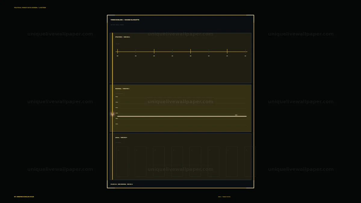 Political Threat Data Screen with Stacked Charts