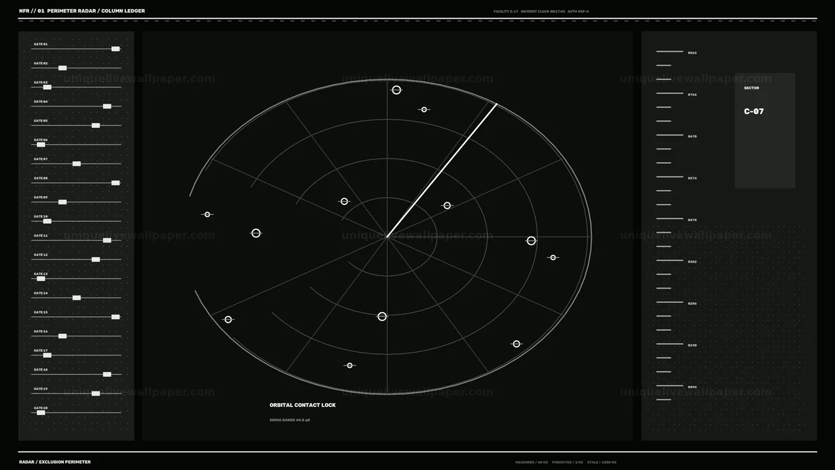 Watermarked thumbnail for Perimeter Radar Facility Security Interface Seamless Loop