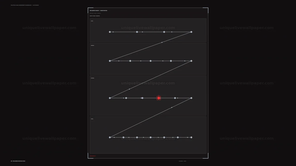 Political Risk Assessment Dashboard HUD Seamless Loop