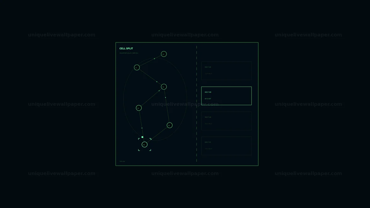 Watermarked thumbnail for Cell Split Network Diagram HUD Seamless Loop