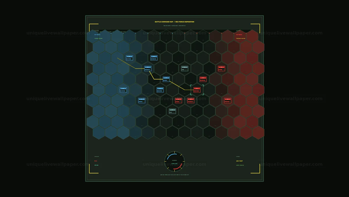 Watermarked thumbnail for Battle Command Map Interface HUD Seamless Loop