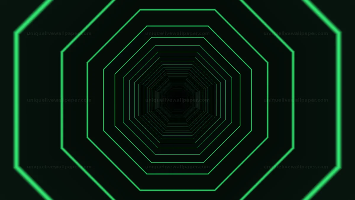 Dynamic Green Wormhole Passage Background Seamless Loop