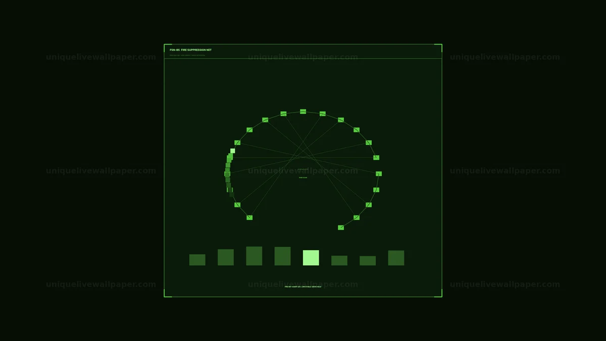 Spacecraft Fire Suppression Protocol HUD Seamless Loop
