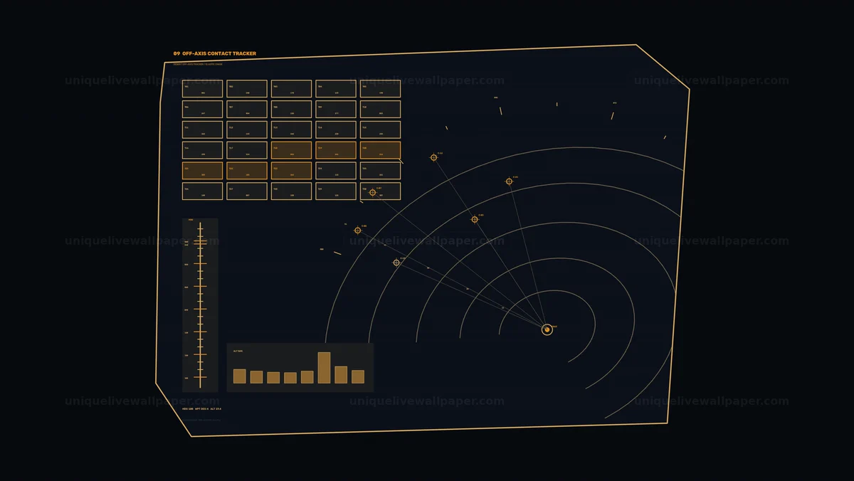 Spacecraft Radar Scanner HUD Seamless Loop