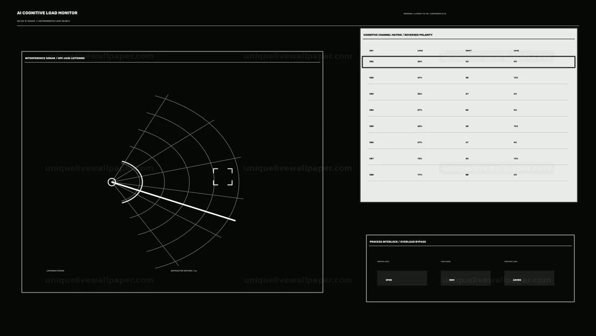 AI Cognitive Load Monitoring Display Seamless Loop