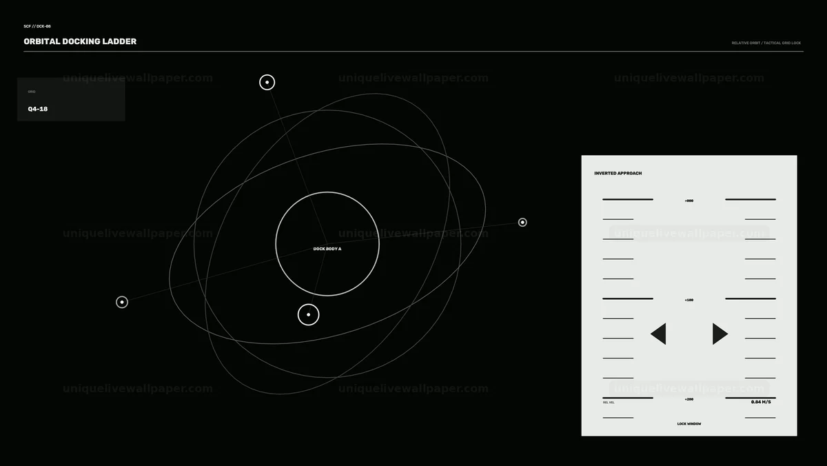 Futuristic Spacecraft Docking HUD Seamless Loop