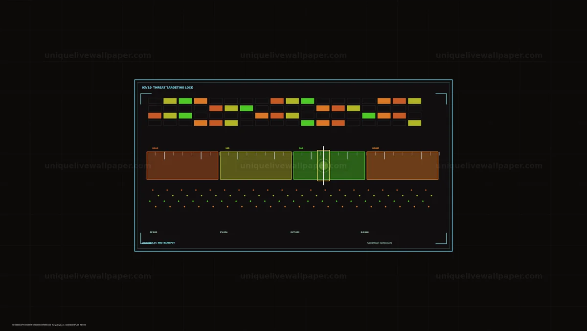 Spacecraft Cockpit Threat Warning HUD Seamless Loop