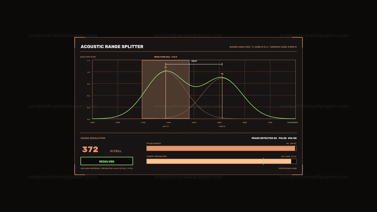 Acoustic Range Analysis HUD Dashboard Seamless Loop