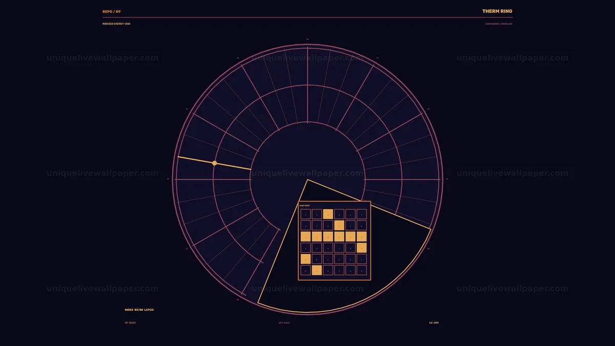 Energy Dashboard Radial HUD Seamless Loop