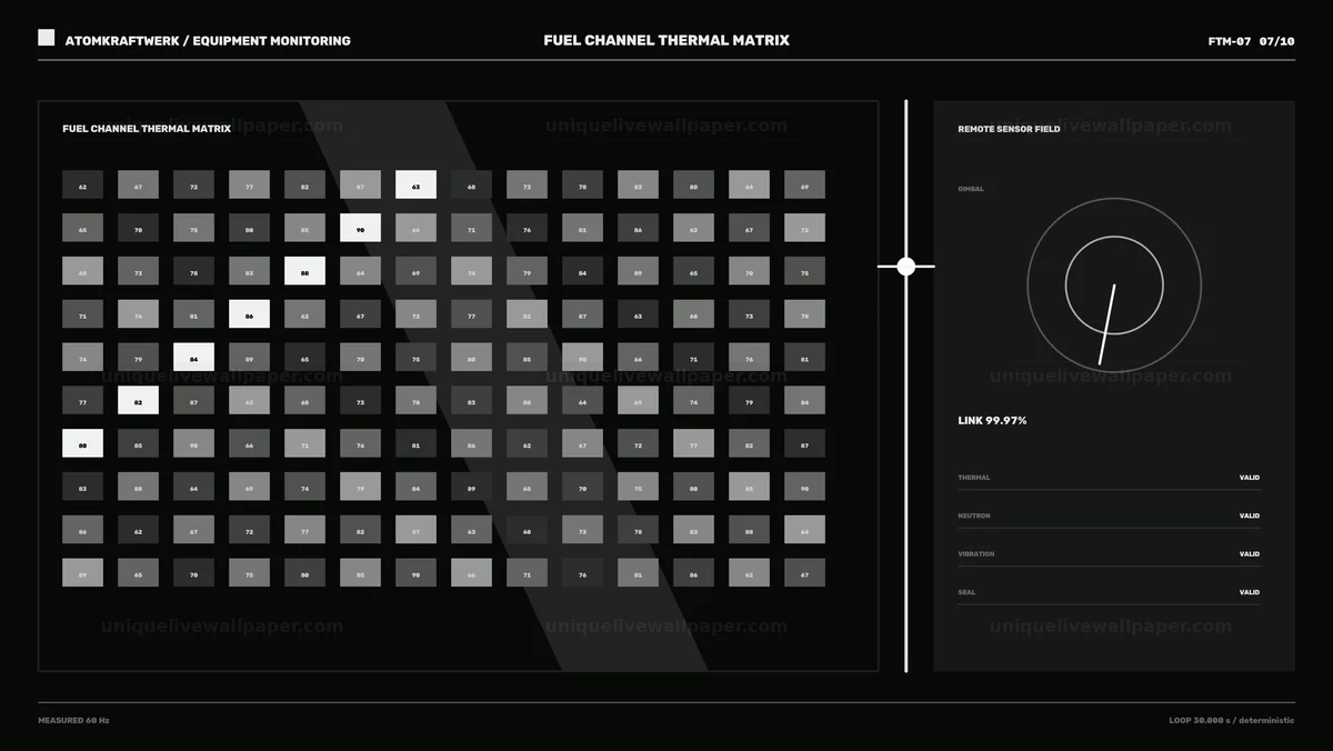 Nuclear Reactor Equipment Monitoring HUD