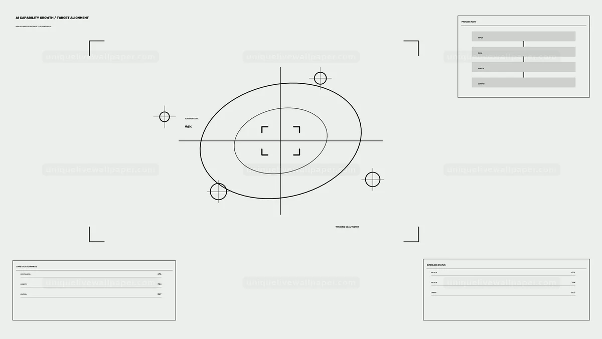 AI Capability Growth Data HUD Seamless Loop