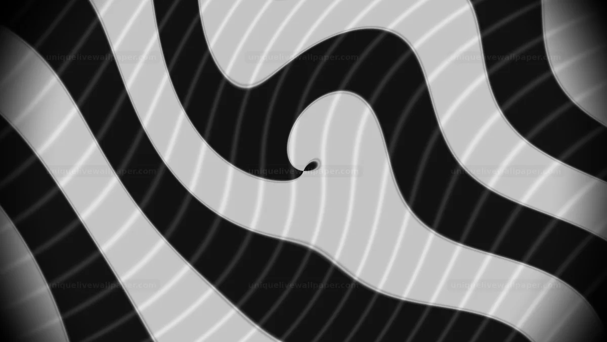 Black and White Spiral Displacement Background Seamless Loop