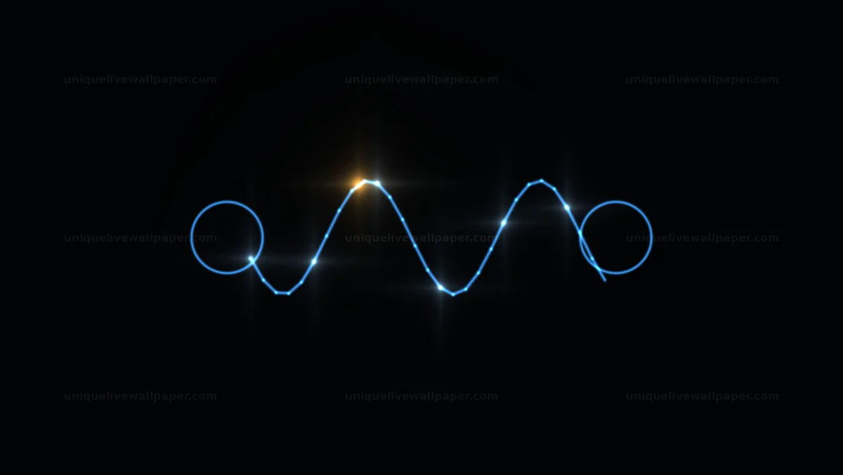 Glowing Blue Waveform Lines Seamless Loop