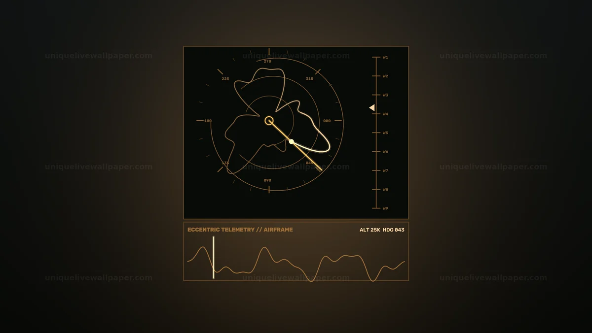 Aircraft Telemetry Monitoring HUD Seamless Loop