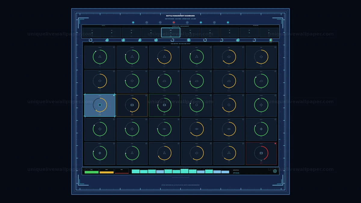 Battle Management Dashboard HUD Seamless Loop