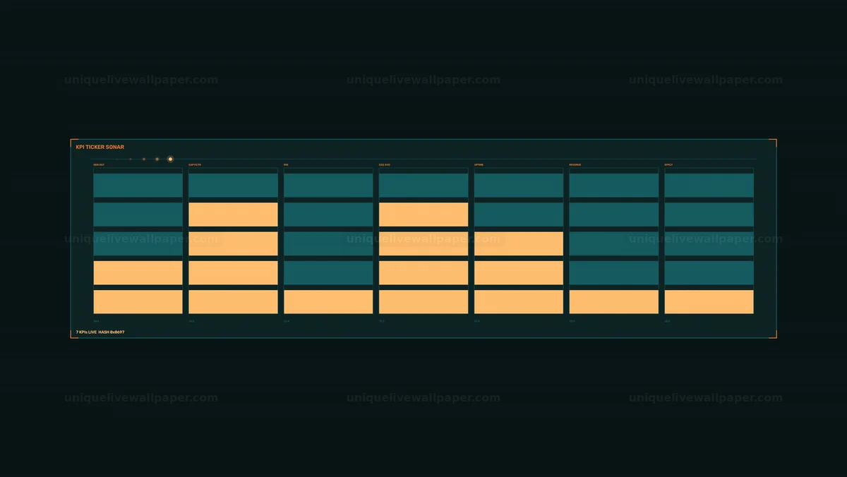 Clean Energy KPI Dashboard HUD Seamless Loop