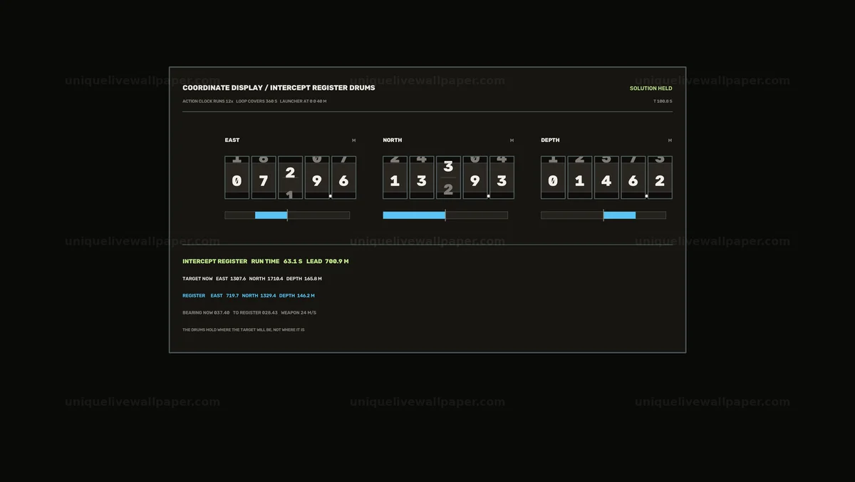 Sonar Coordinate Display HUD Seamless Loop