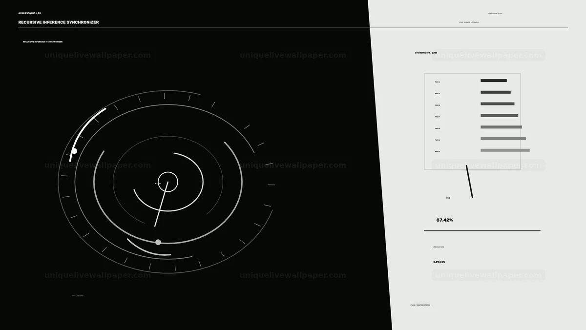 AI Reasoning Visualization HUD Seamless Loop