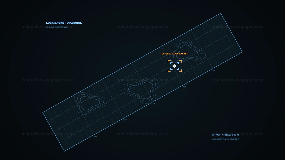 Digital Target Lock HUD with Lock Basket Seamless Loop