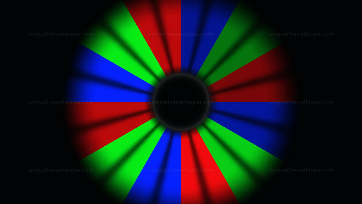 Flickering rgb color bars background shows colorful motion effects