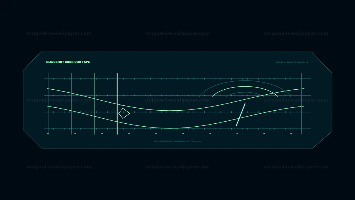 Spacecraft Route Planning Navigation HUD Seamless Loop