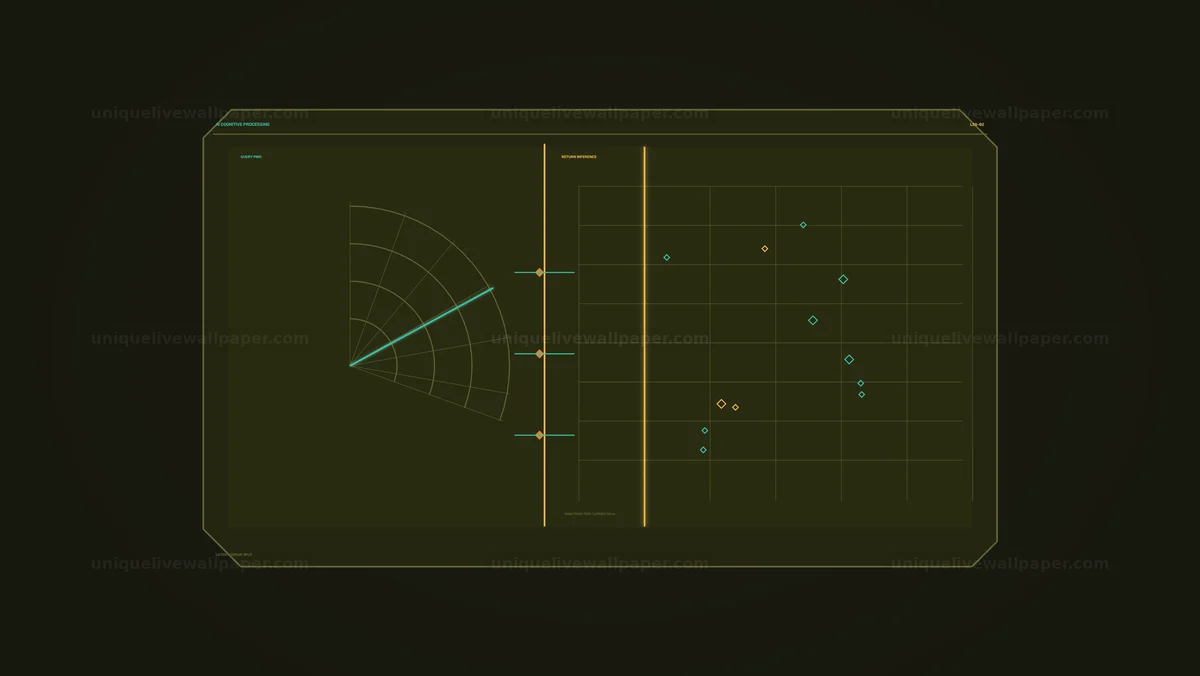 Watermarked thumbnail for AI Cognitive Processing HUD Data Visualization Seamless Loop