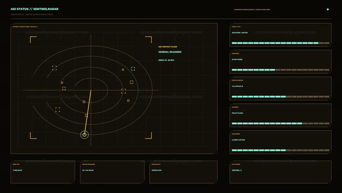 Watermarked thumbnail for Futuristic Radar Tracking HUD Seamless Loop