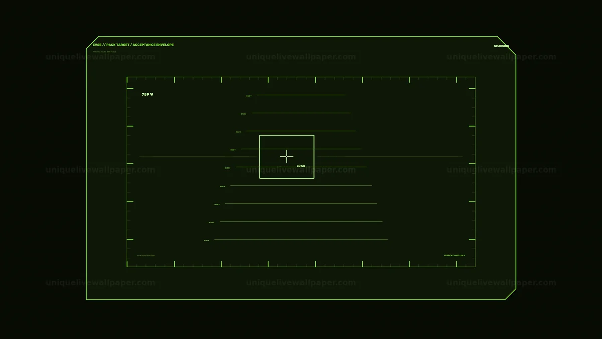 Battery Charging Station HUD Status Seamless Loop