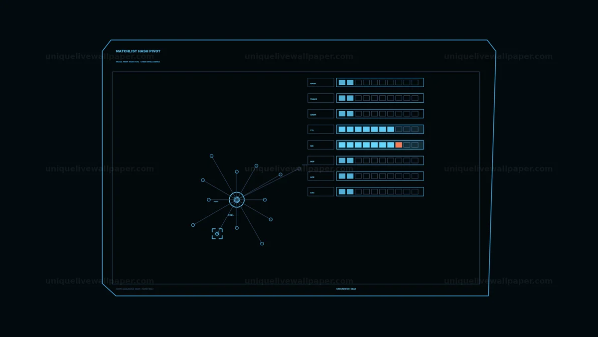 Cybersecurity Watchlist Status HUD Seamless Loop