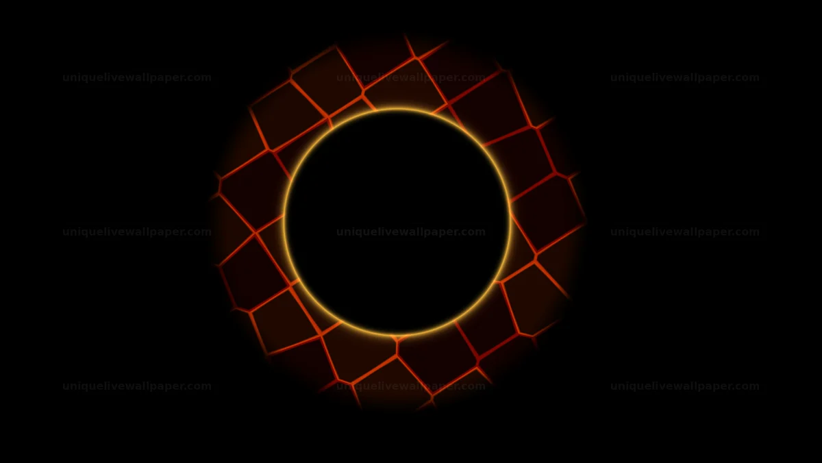 Eclipse Ring of Fire Abstract Background Seamless Loop