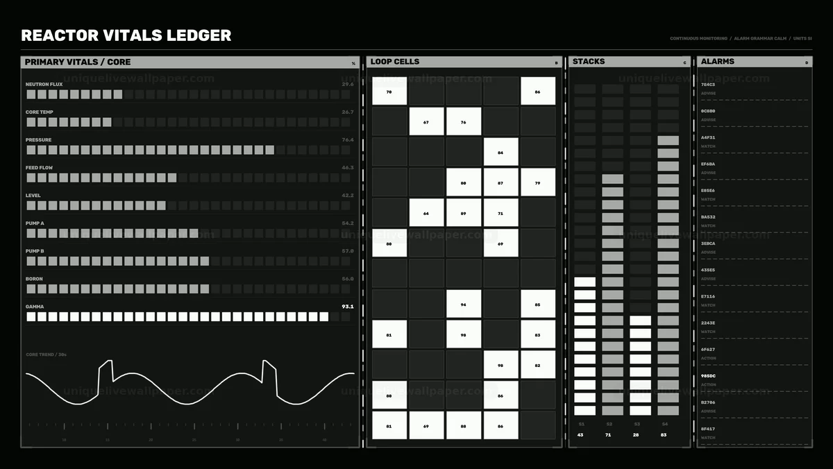 Watermarked thumbnail for Nuclear Plant Warning Interface HUD