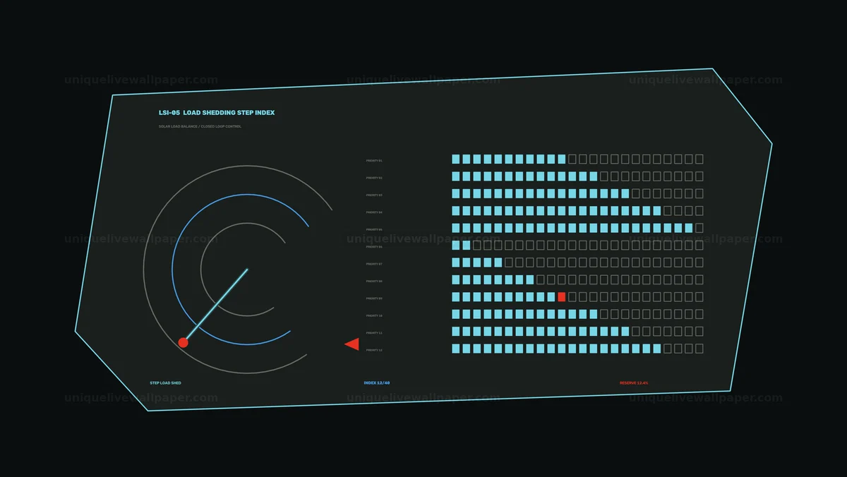 Solar Energy Load Balancing Control Panel Seamless Loop