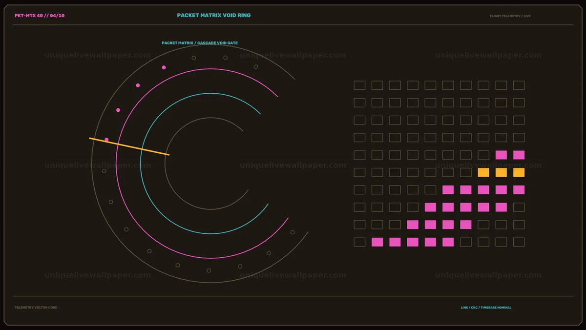 Spacecraft Flight Telemetry HUD Interface Seamless Loop
