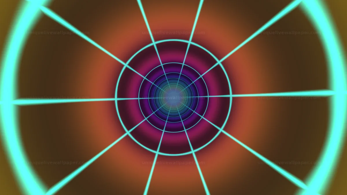 Abstract Neon Space Tunnel Background Seamless Loop