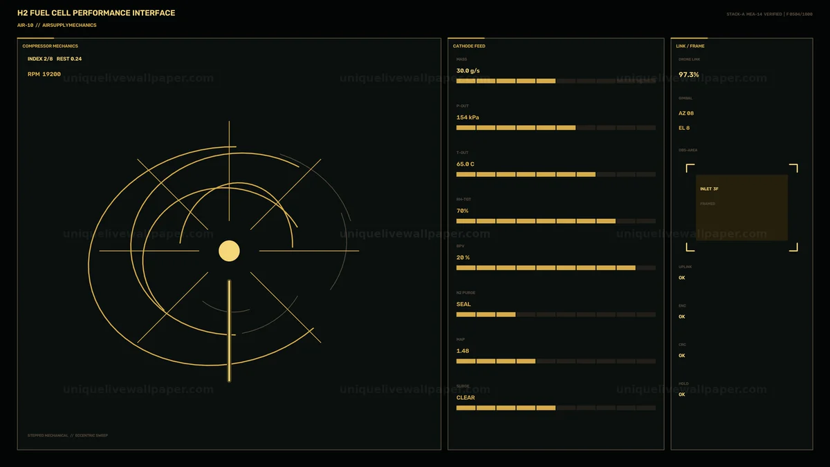 Fuel Cell Performance HUD Seamless Loop