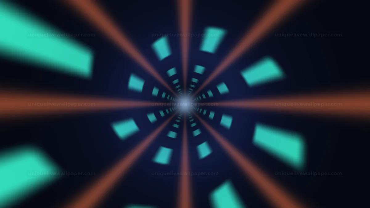 Abstract Glowing Tube Tunnel Seamless Loop