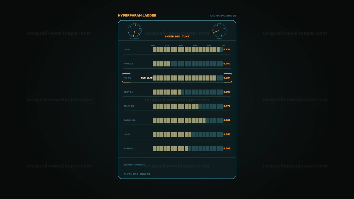Algorithm Parameter Control HUD Seamless Loop
